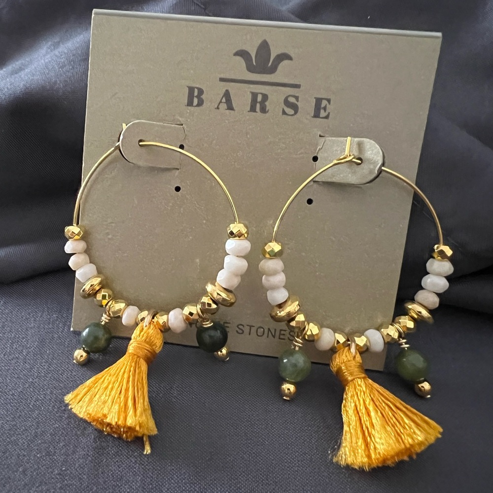 NWT Barse semi-precious earrings.